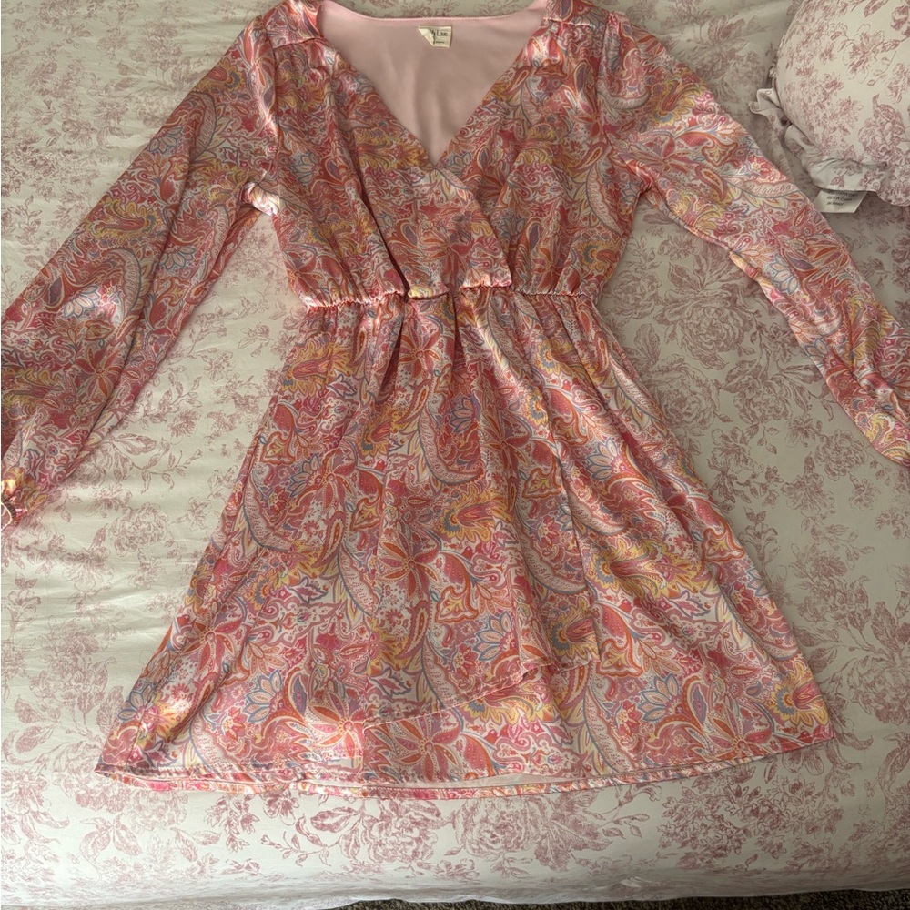 Floral Pink Paisley Dress